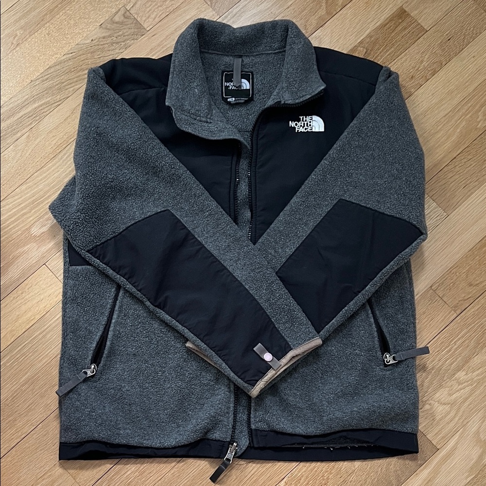 The North Face Charcoal and Black Denali Full-Zip Jacket